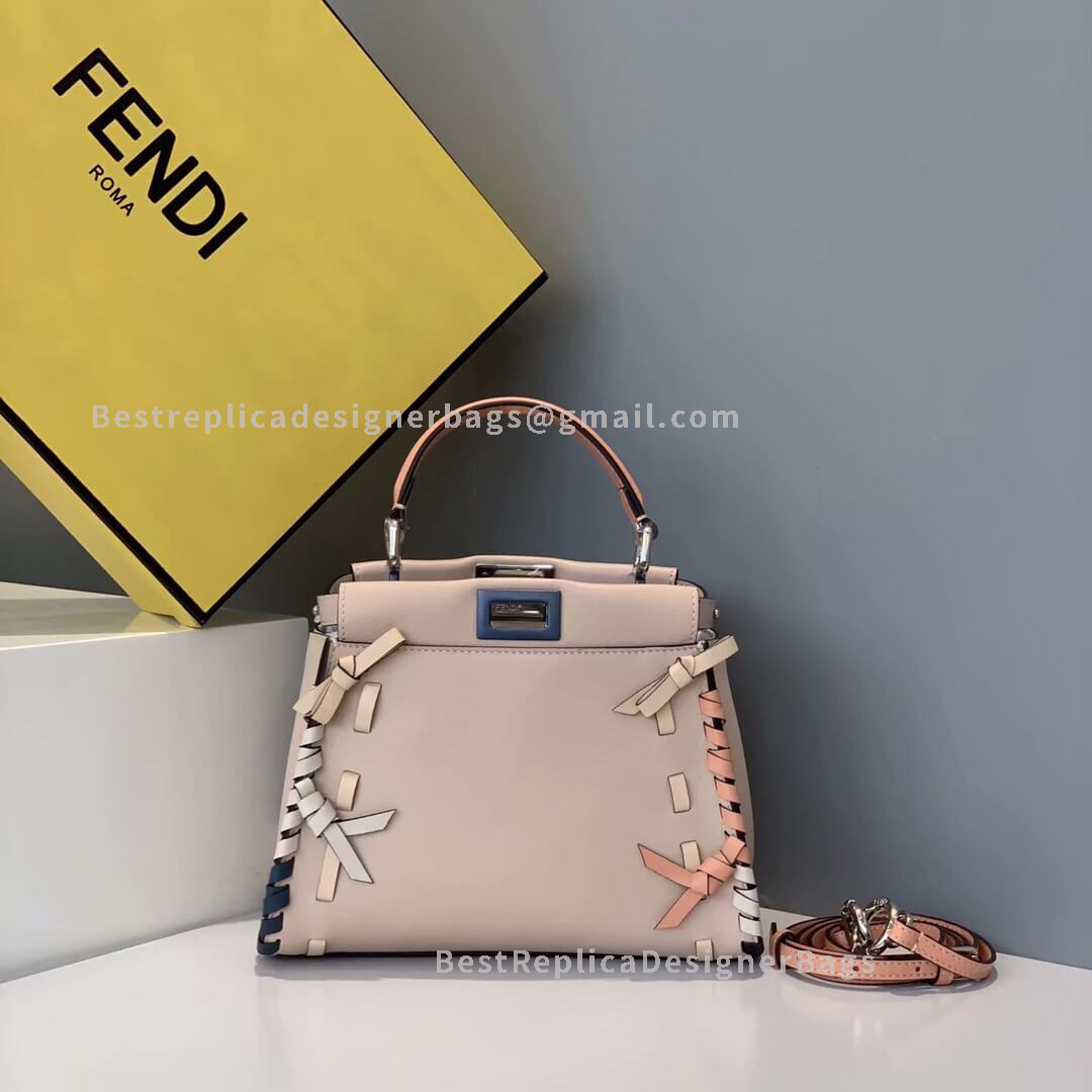 Fendi Peekaboo Iconic Mini Pink Leather Bag 5510S